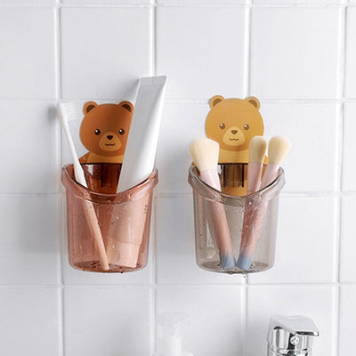 Cute Bear Toothbrush Holder Storage Rack Bathroom