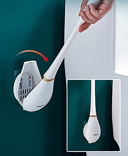Silicone Toilet Brush with Holder Set