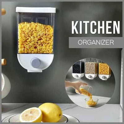 Kitchen Food Storage Container Cereal Dispenser Oatmeal Wall Mounted