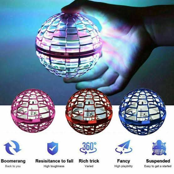 Flying Orb Ball Hover Ball Toy Led Lights Floating Infinity Fly Orb Boomerang Ball 360°rotating Hover Ball Outdoor Cool Things Toy Suitable For Adult Kid Playing (random Color)