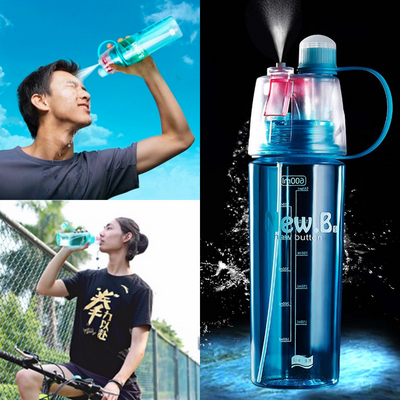 New. B Sports Plastic Spray Water Bottle